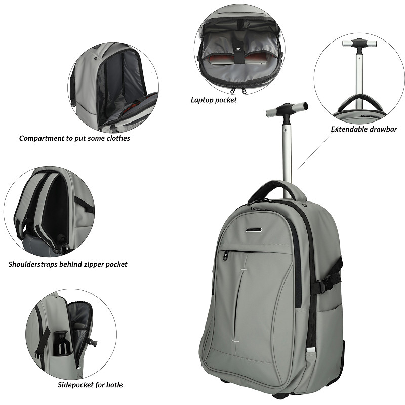 Northern rugzak trolley handbagage - waterafstotend - laptop 17 inch